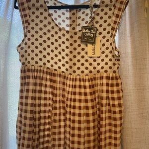 Matilda Jane Brown and Cream Size Small Top